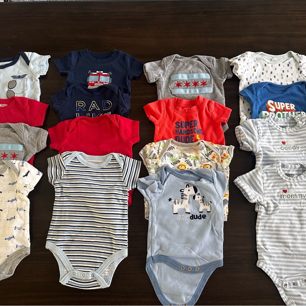 Baby One-Piece Bodysuit Set (16 total)